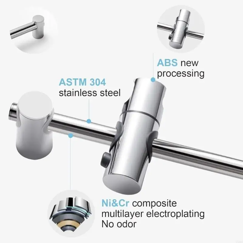 

Многофункциональная настенная душевая штанга с регулируемой направляющей для портативного устройства
