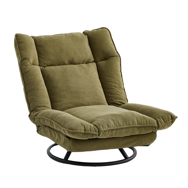 

Small apartment living room balcony fabric rotating backrest adjustable single casual sofa chair