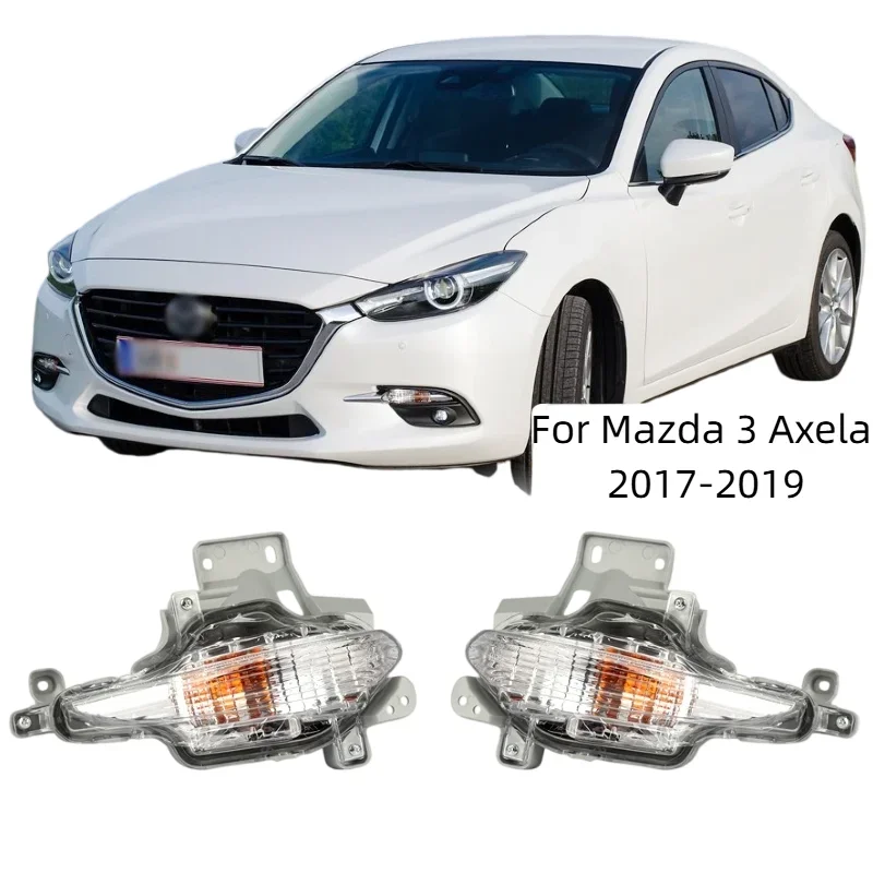 Car Front Bumper Fog Light Lamp Assembly Compatible For Mazda 3 Axela 2017‑2019 Driving Fog Lamp Replacement Auto Parts