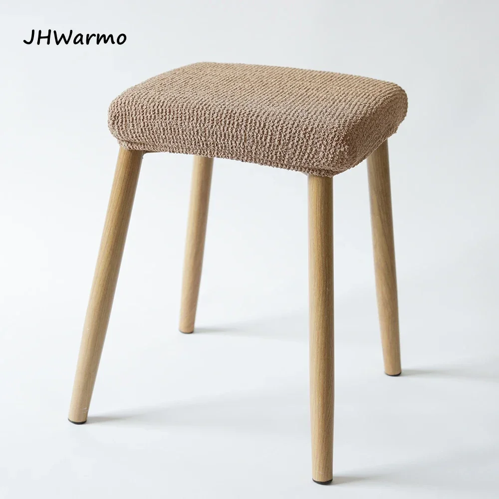 JHWarmo Square Stool Chair Cover Home Cotton Elastic Square Living Room Protective Stool Covers Wood Chair Dust Protection Cover