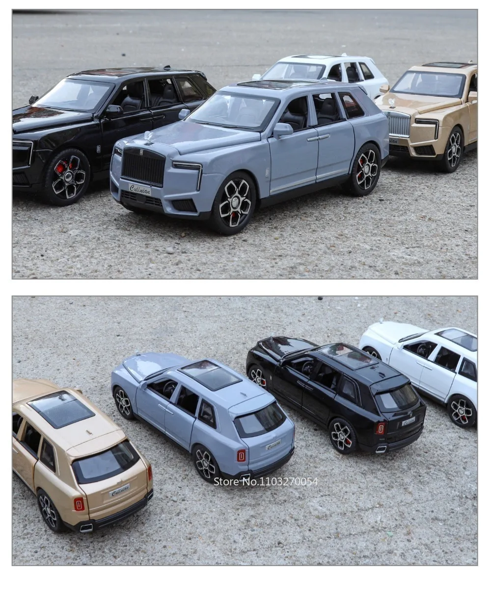 1:32 Rolls-Royce Cullinan Dawn Modell Spielzeug Druckguss Legierung Auto Sound Licht Zurückziehen Türen Geöffnet Miniatur Autos Simulation Ornament – Detail 15