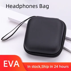 Borsa per cuffie EVA per custodia per auricolari Bluetooth Wireless Lenovo custodia da viaggio nera borsa per cuffie antiurto con corda appesa