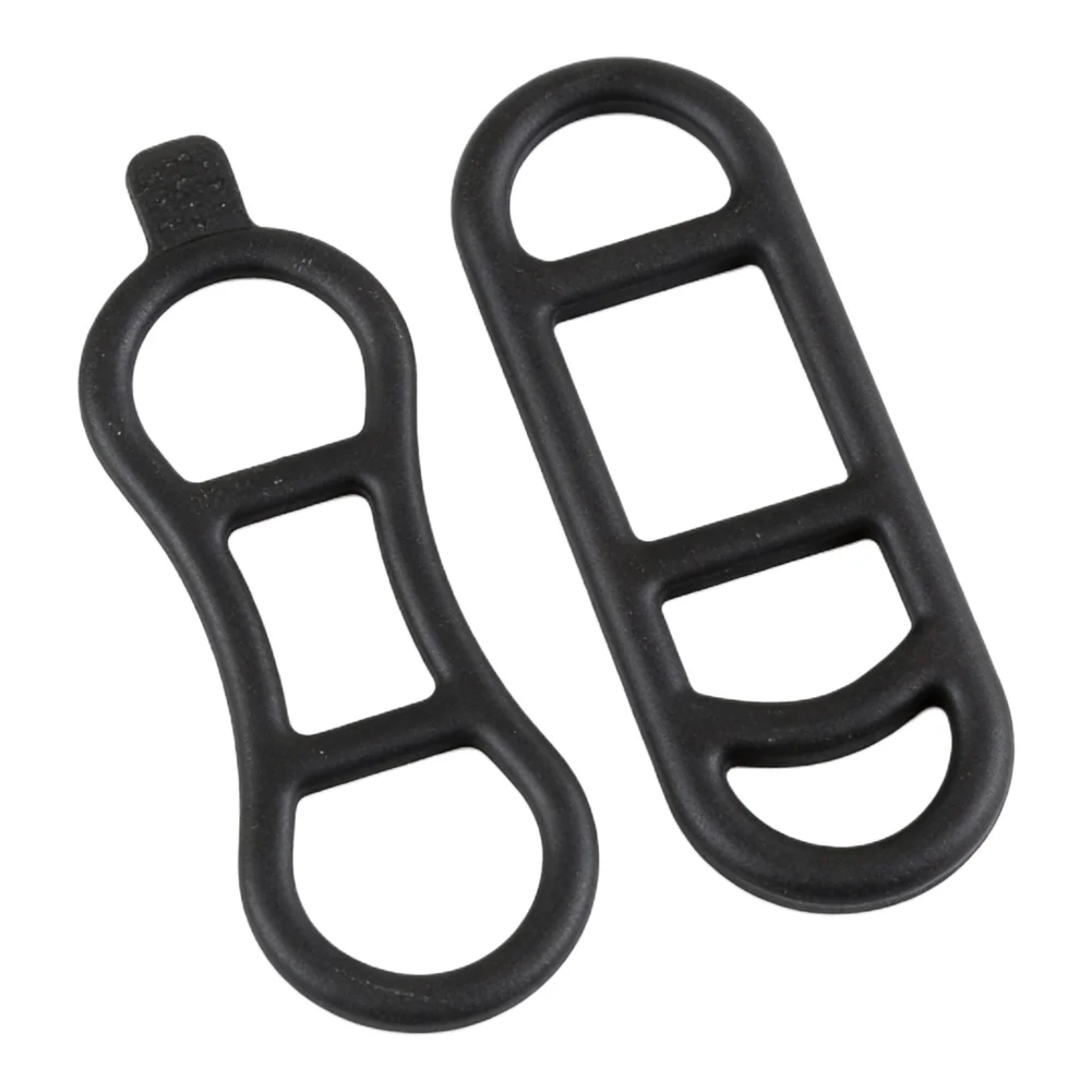 Multi-Diameter Silicone Strap Set for Bicycle Headlights Built for Repeated Mounting and Demounting Without Material Fatigue