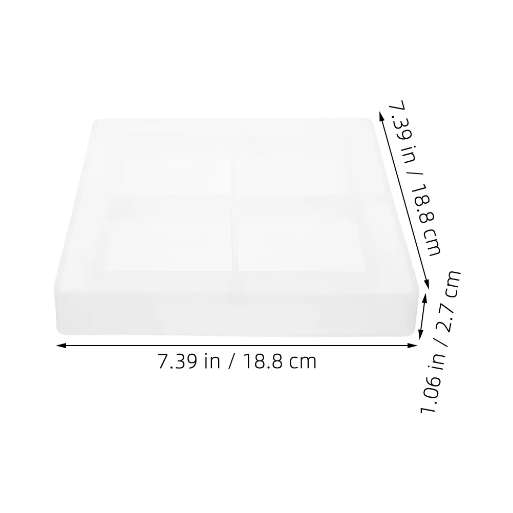 2Pcs DIY Silicone Ashtray Mold Square Shape Reusable Tearproof Mold for Epoxy Resin Crafts Tray Decoration DIY Making Supply