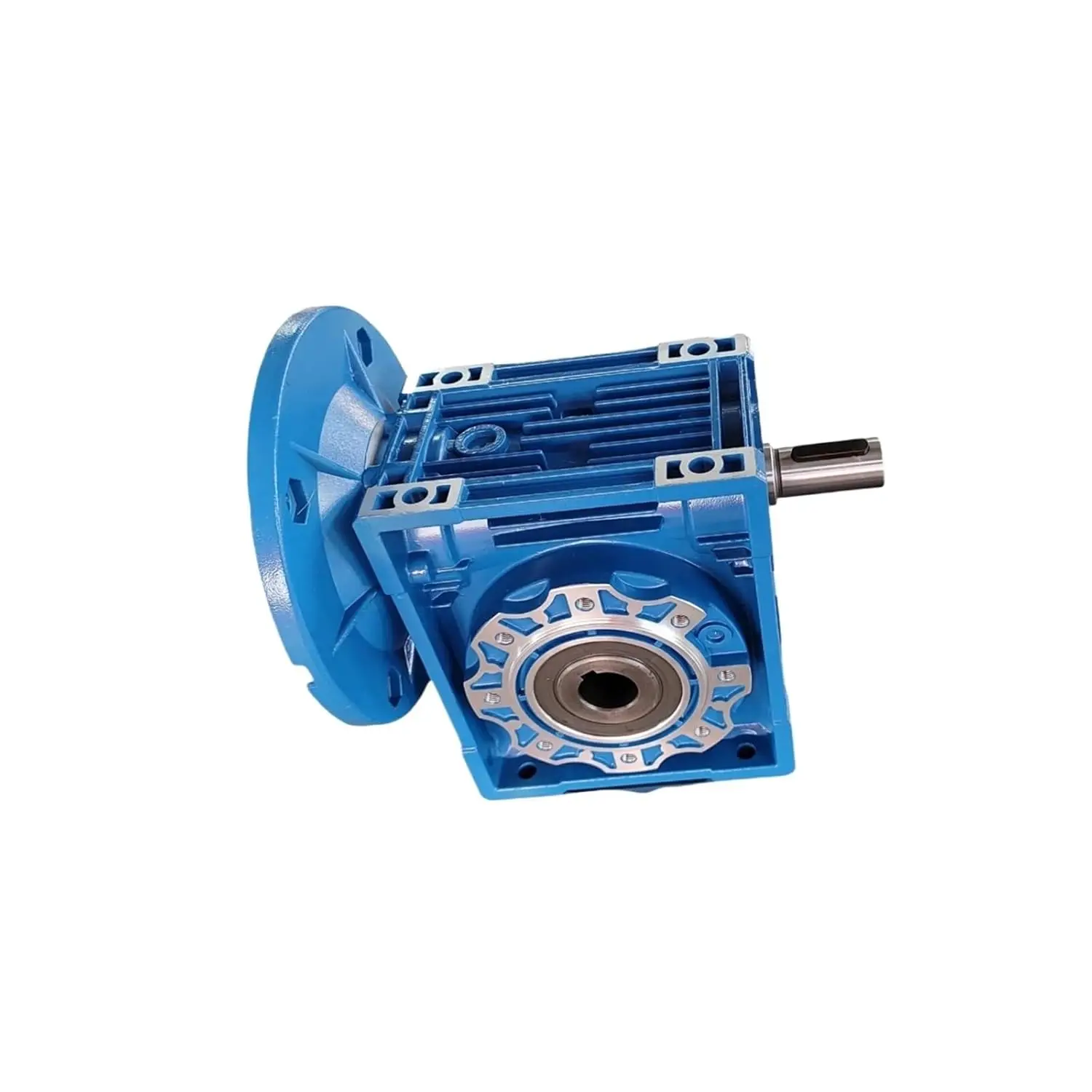 High Torque Worm Gearbox Speed Reducer Nmrv75-Vs Input 19/22/14/24/28Mm Ratio 5:1/100:1 Tin Bronze Worm Gear(Ratio 40 To