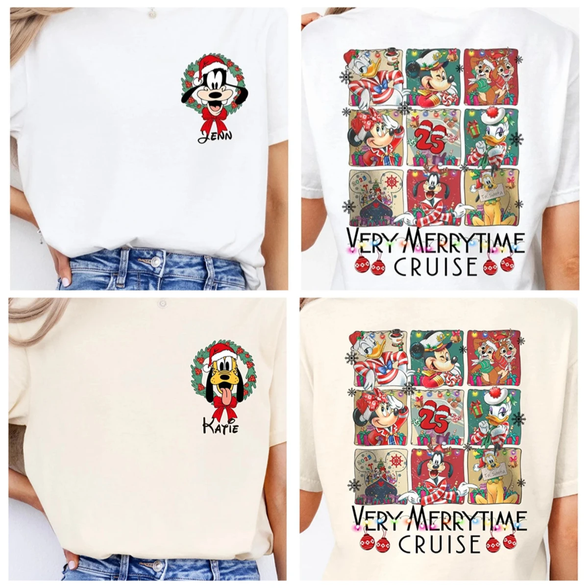 

Disney 2025 Trendy Casual Women's Christmas Loose Breathable Comfortable T-Shirt Halloween Fashion Casual Disney Family