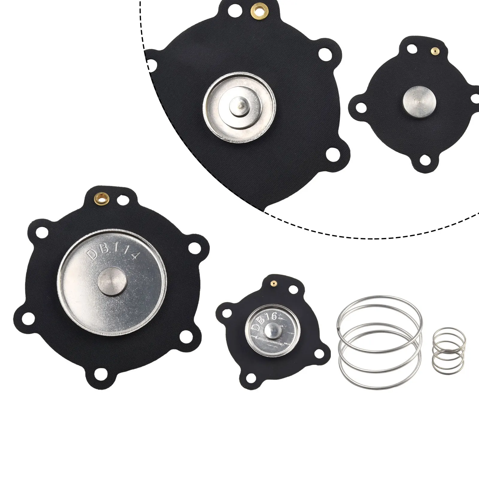 High Quality None Diaphragms Diaphragms Kit DB114 Diaphragm For Mecair Jet Valve Metal Repair Kit Temperature None