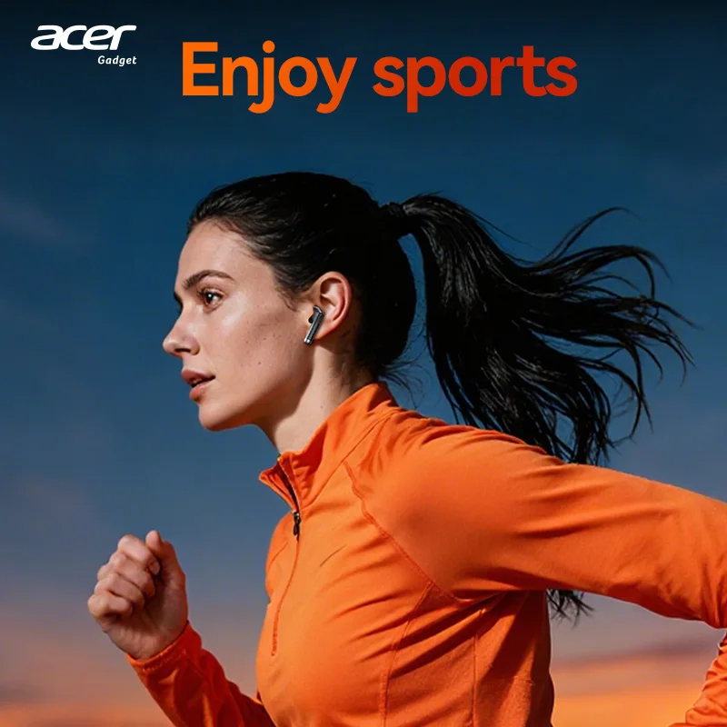 سماعة بلوتوث لاسلكية Acer Ohr617، تصميم داخل الأذن، ميكروفون مدمج عالي الوضوح، تقليل ضوضاء المكالمات، جودة صوت ستيريو، صغير، مدمج، مريح في الارتداء، مع علبة شحن من النوع C #6