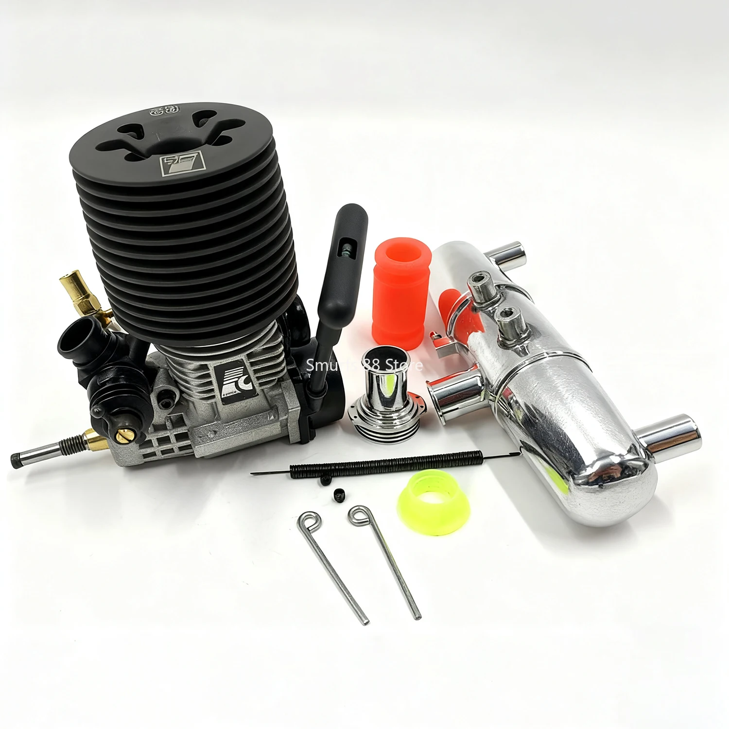 4.6 Monster Truck Engine 1/8th Scale Monster Truck Methanol Metal Engine Model 32 Level with Dual Exhaust Model Toys