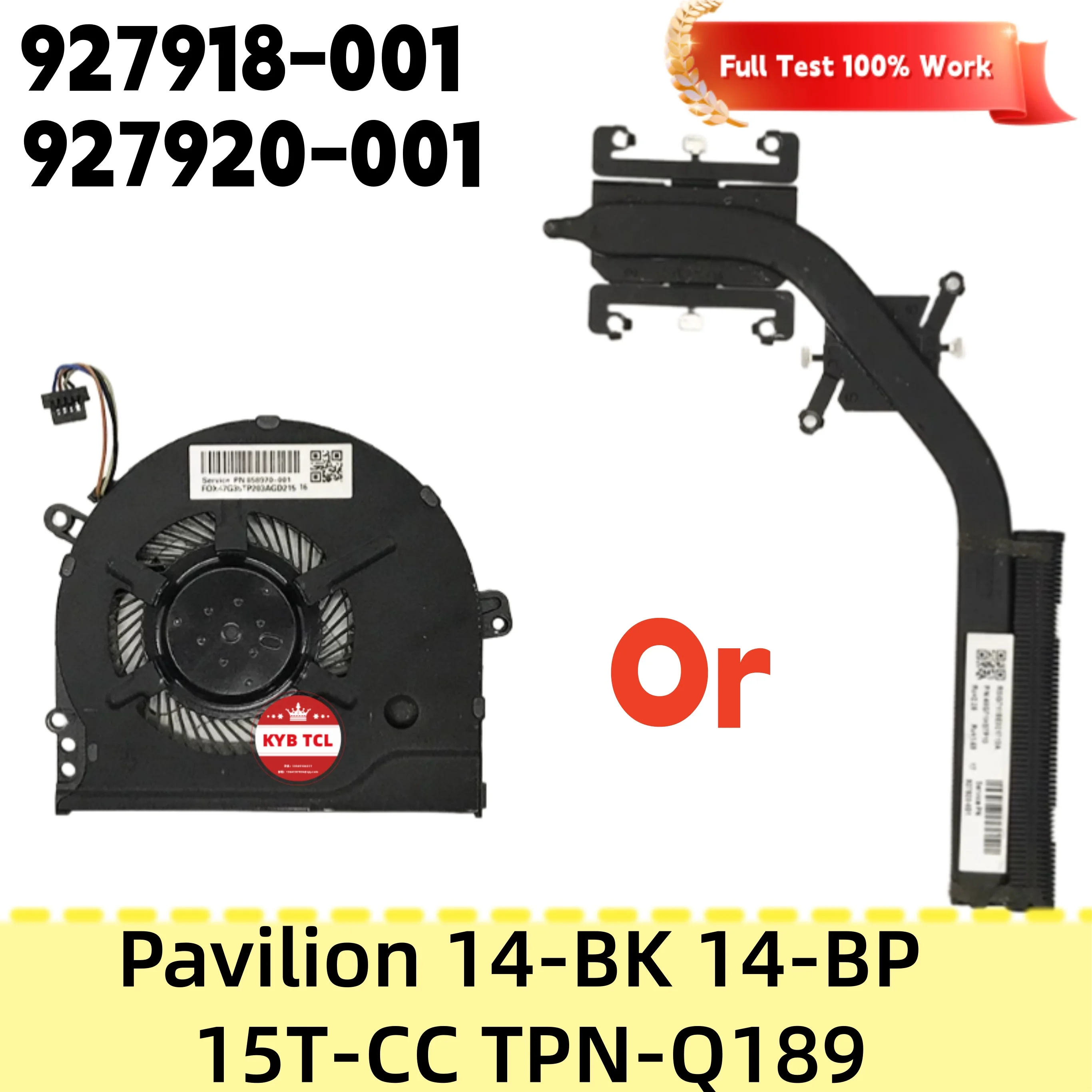 DTA47G71TP00 927918-001 927920-001 для HP Pavilion 14-BK 14-BP 15T-CC TPN-Q189 Вентилятор охлаждения процессора или радиатор для ноутбука