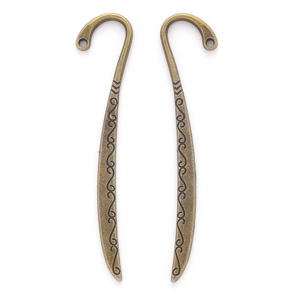 Breite Metall-Lesezeichen „Lucky Wave“ – Marque de Page in KC Gold, Kupfer, Bronze, Silber – Schmuck-DIY-Zubehör 82x16x2mm – Detail 4