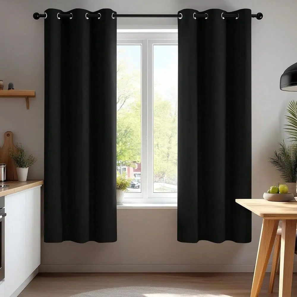 

Curtains Bedroom Set Of 2, 42W X 63L Inch, Thermal Insulated Noise Reducing, Window Darkening Grommet Drapes Living Room And Nu