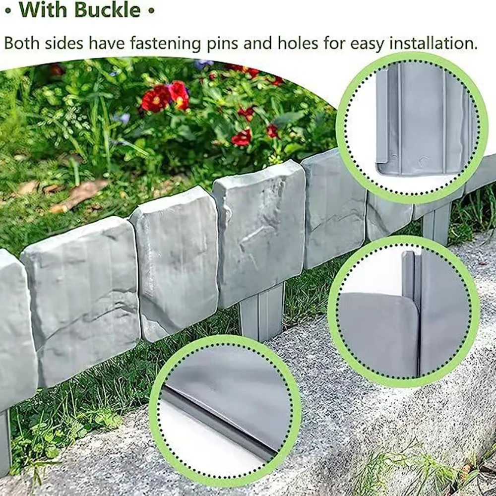 10 Stück Kunststoff-Gartenzaun-Panel, faltbar, für den Außenbereich, Sichtschutz, Barriere, Landschaftsbau, langlebiger Zaun für Zuhause, Garten, Villa, Gehäuse