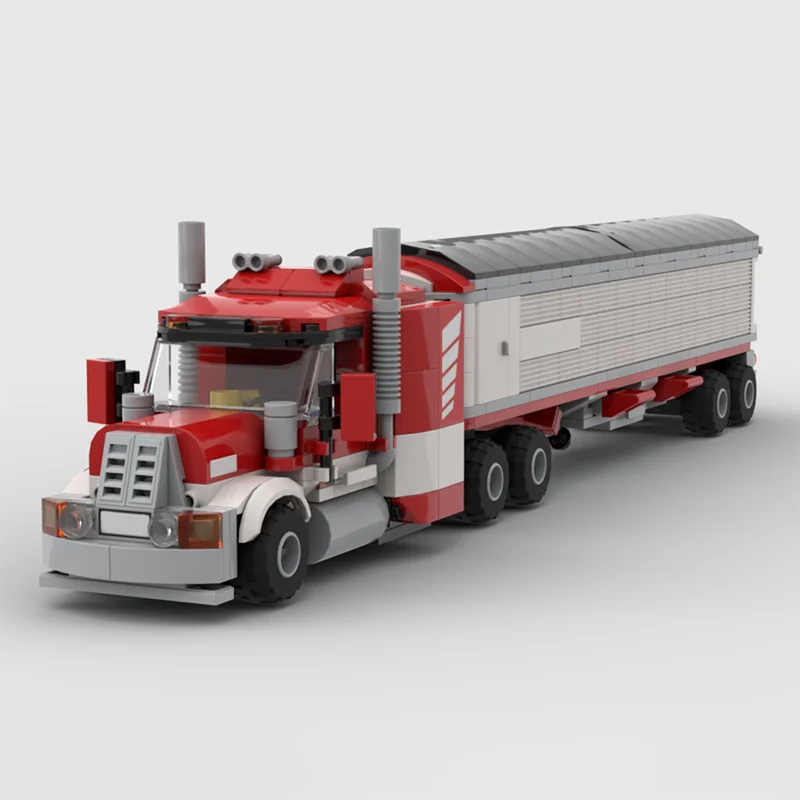 

Новый транспортный грузовик, грузовик-бокс, городской инженерный автомобиль, детская игрушечная машинка, модельная технология, строительные блоки.