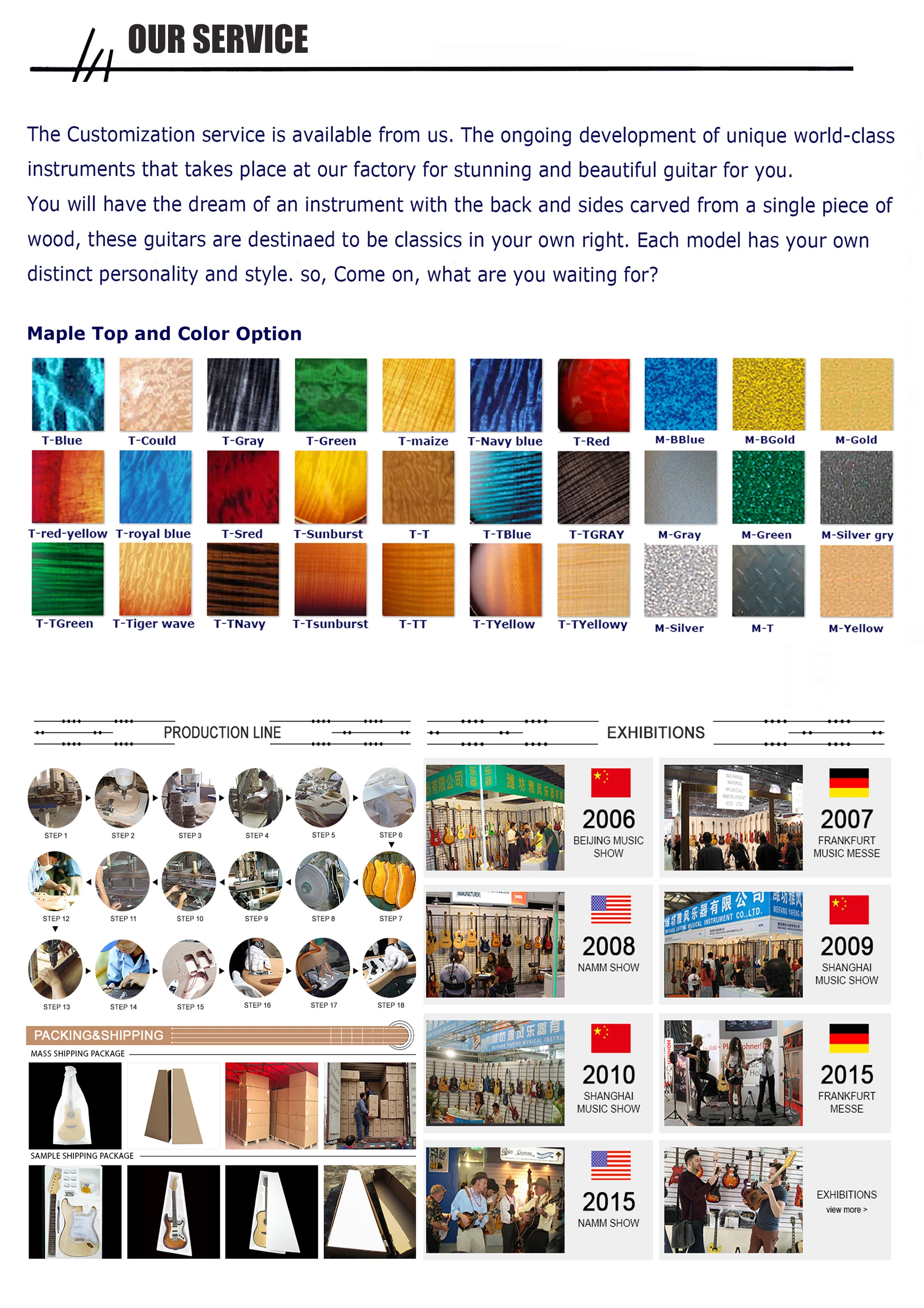 Hooqu شكل مخصص مصنع خاص شكل مخصص الصلبة مبطن خشب القيقب الأعلى 6-7 مللي متر سمك موضة الغيتار الكهربائي