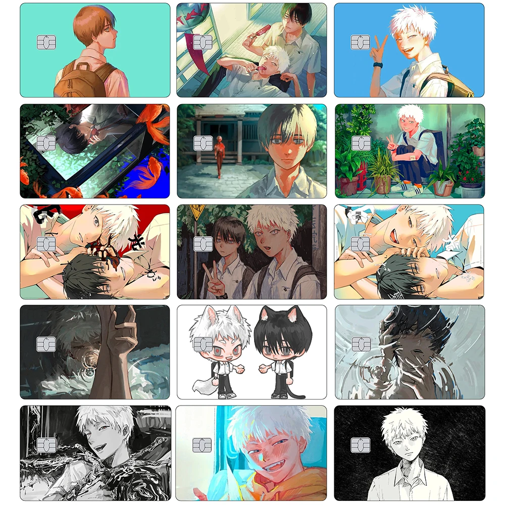 ملصقات Anime The Summer Hikaru Died لبطاقة الائتمان غير اللامعة لبطاقة البنك VISA Mastercard JCB وغيرها من البطاقات المغناطيسية IC