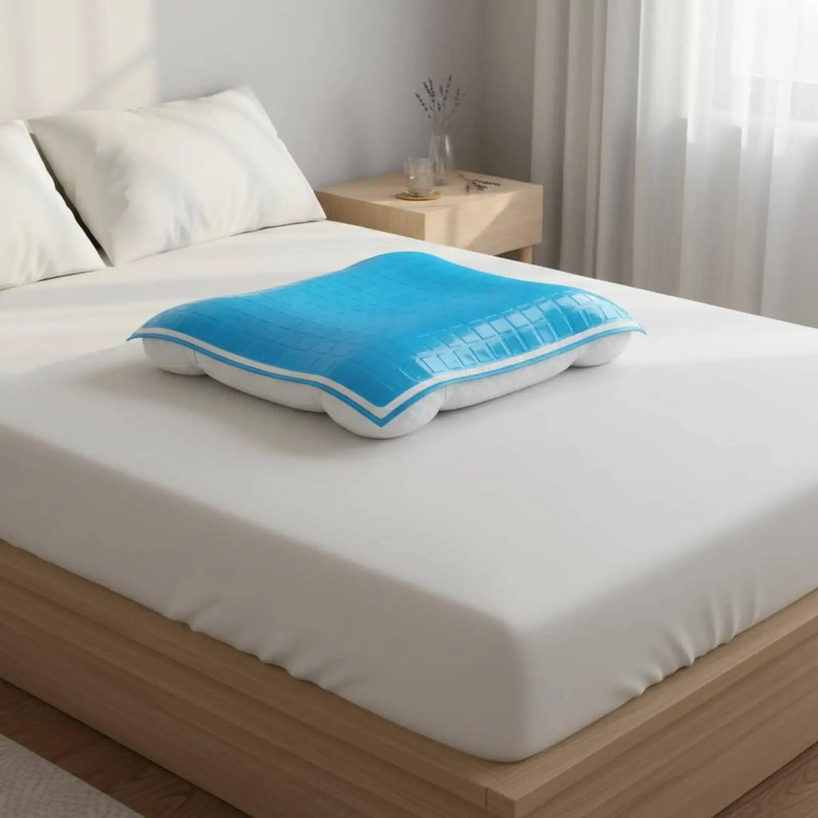 Cooling Gel Pillow Ergonomic Sleep Cushion Cooling Pad for Home Sleep Support and Summer Comfort view 2