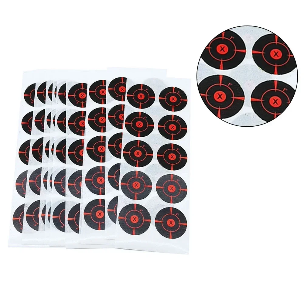 Target Stickers Target Paper Sporting Outdoors 100 × 100Pcs/Pack 1Inch Black/Red Paper Target Stickers High Qulity