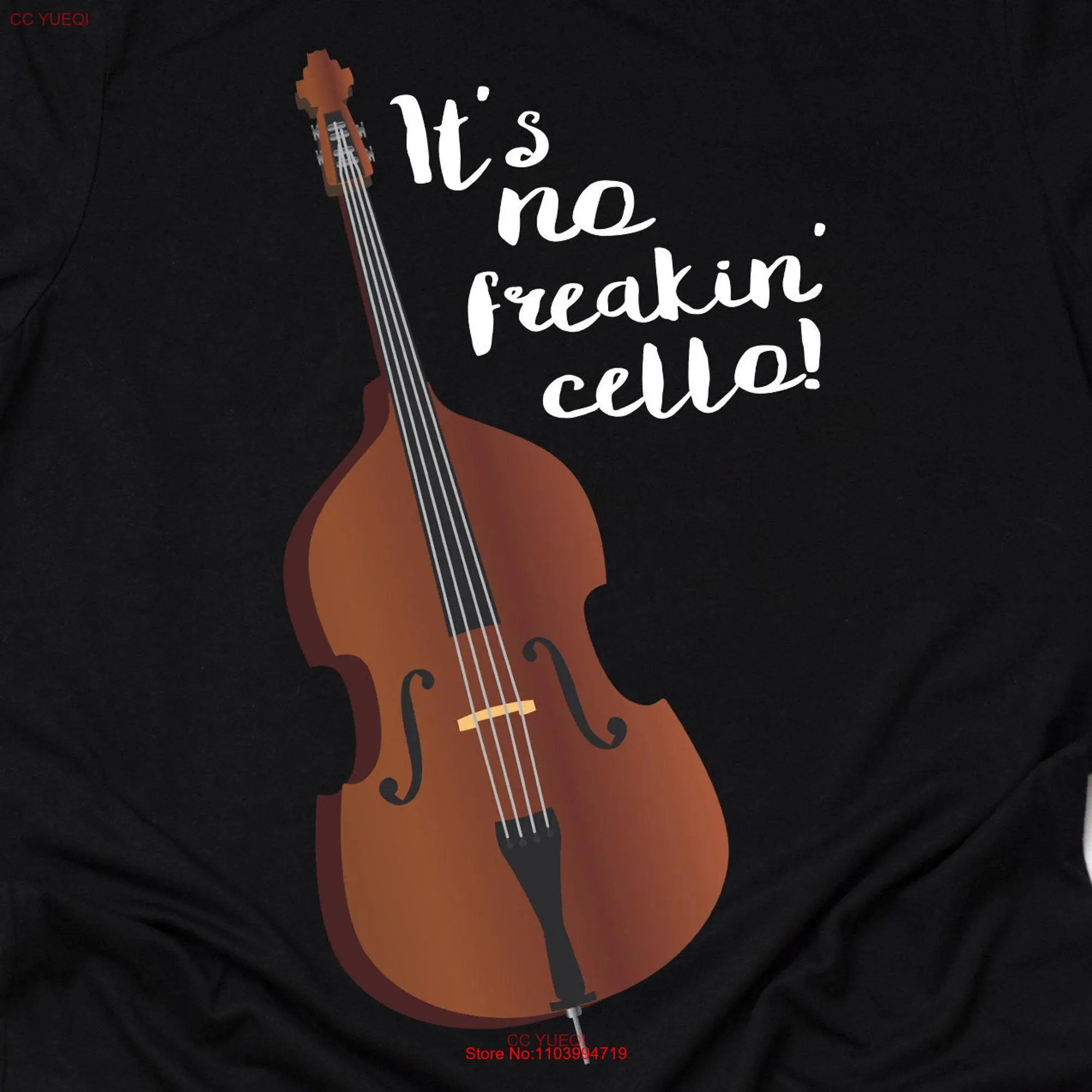 Double Bass T Shirt Upright Contrabass Player long or short sleeves