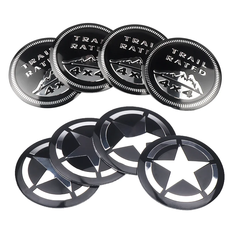 

4 шт., 56 мм, крышка центральной ступицы колеса, наклейка на обод, значок для Jeep Renegade Wrangler jk Compass Grand Patriot Liberty Renegade