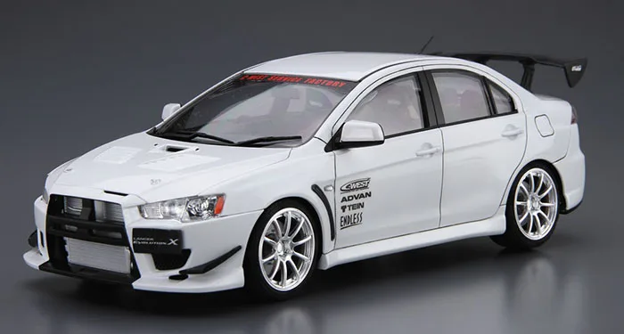 Aoshima 05897 Static Assembled Car Model Toy 1/24 Scale For C-West CZ4A Lancer Evolution X 2007 Car Model Kit