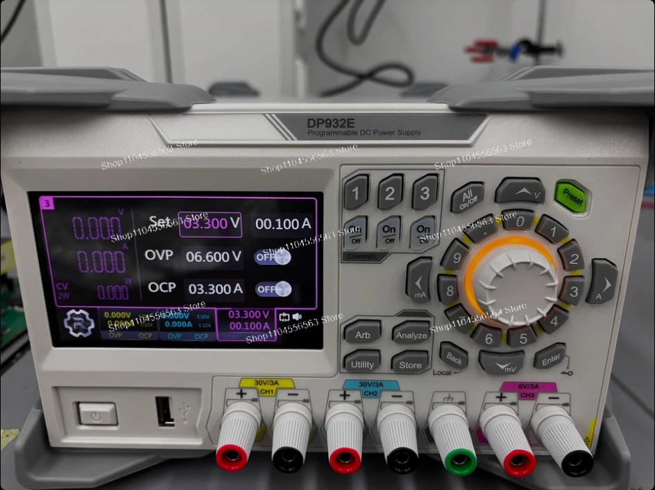 Programmable Triple Output DC Power Supply DP932E/DP932A Models, 198W/210W for Lab Testing & R&D