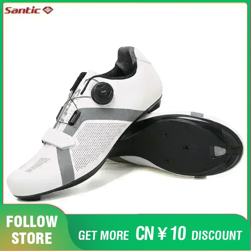 Santic Cycling Lock Shoes Men Outdoor Sports MTB Bike Shoes Ladies Adjustable Casual Road Sneakers Comfortable Asian Size