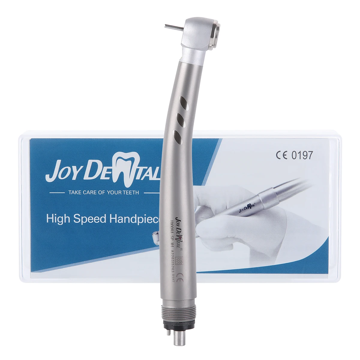 JOY Dental LED Handpiece Integrate E-generator High Speed Ceramic Bearing Standard Head Push Button 4 Water Spray 2/4 Holes