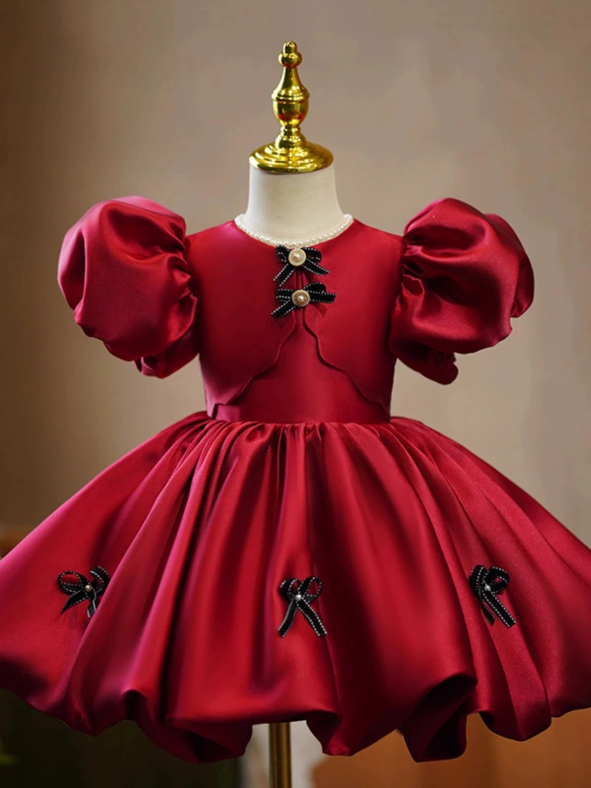 

Новое детское платье принцессы на первый день рождения 2026 года, праздничное платье для выступления на фортепиано, торжественное платье для девочек, костюм на Ид