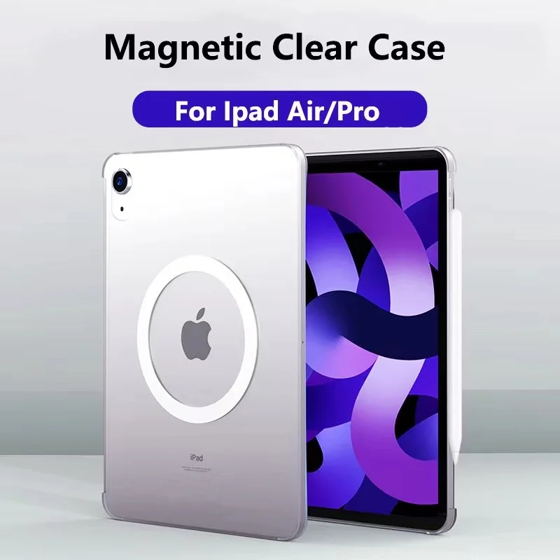 Magnetic Clear Cover For Magsafe Charger iPad Pro 11 12.9 Case 2020/2018 Pro 2021 12 9 Air 4 10.9 Ipad Accessories Tablet Funda