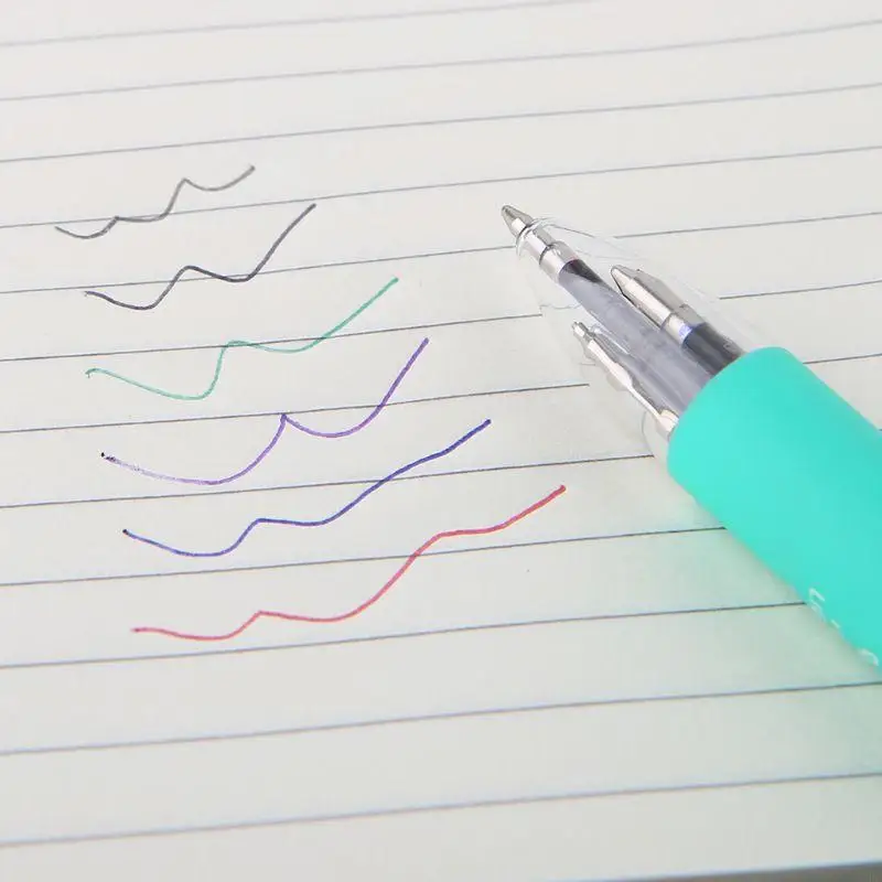 W89C 0.7 มม. 5 สีในปากกาลูกลื่นที่หดได้ดินสอดินสอ