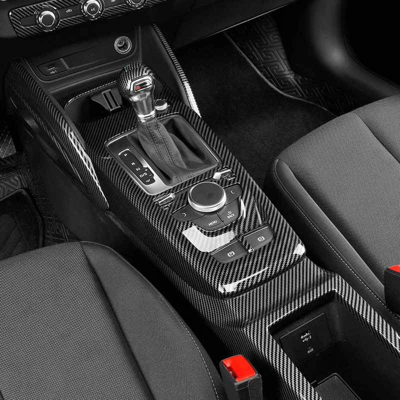 Per Audi Q2 2018 2019 2020 2021 2022 2023 2024 2025 Modello Rivestimento in Fibra di Carbonio per Cruscotto, Porta, Volante, Leva del Cambio