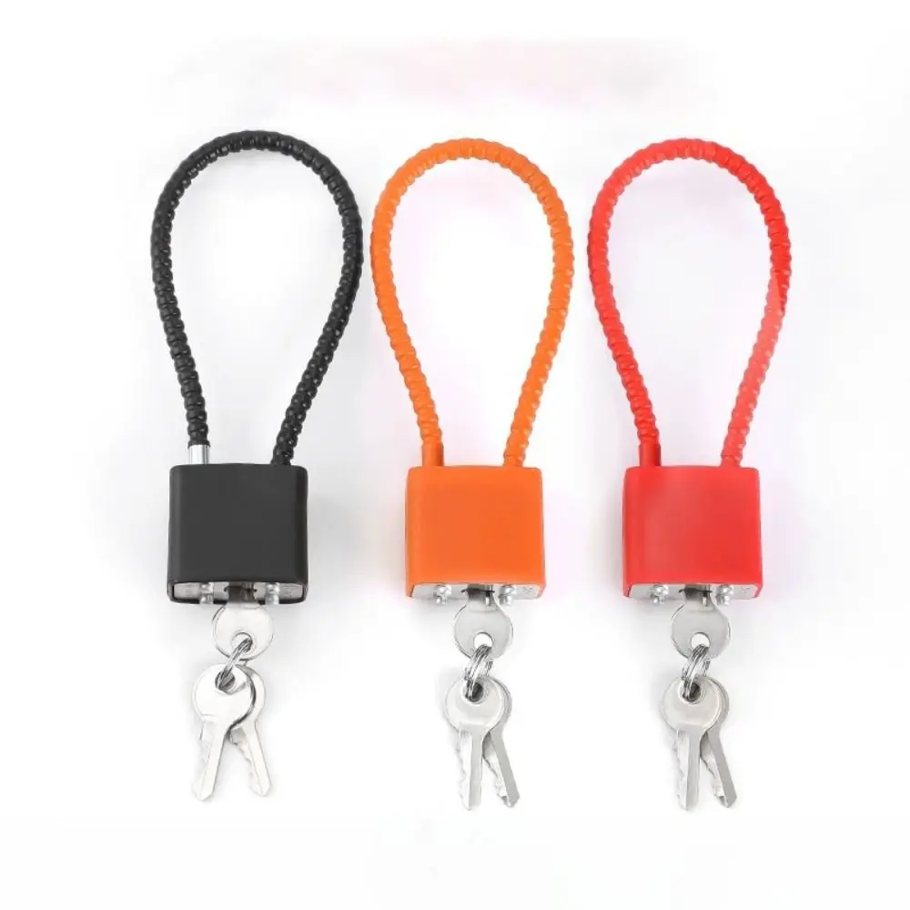 Portable Multifunctional Cable Lock Flexible Equipped with Keys Padlock Rust-proof Soft Suitcase Lock Backpack