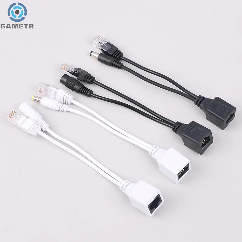 1Pair POE Cable Passive Power Over Ethernet Adapter Cable POE Splitter Injector Power Supply Module For IP Camea