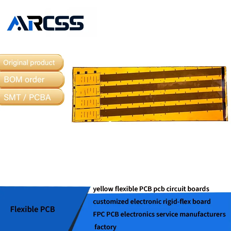 لوحات دوائر PCB PCB المرنة الصفراء مخصصة لوحة مرنة إلكترونية صلبة FPC PCB مصنع خدمة الإلكترونيات
