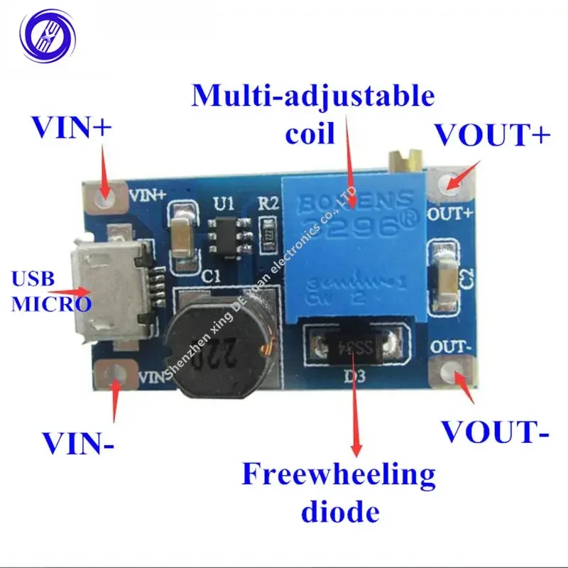 2Pcs DC-DC Adjustab… - image