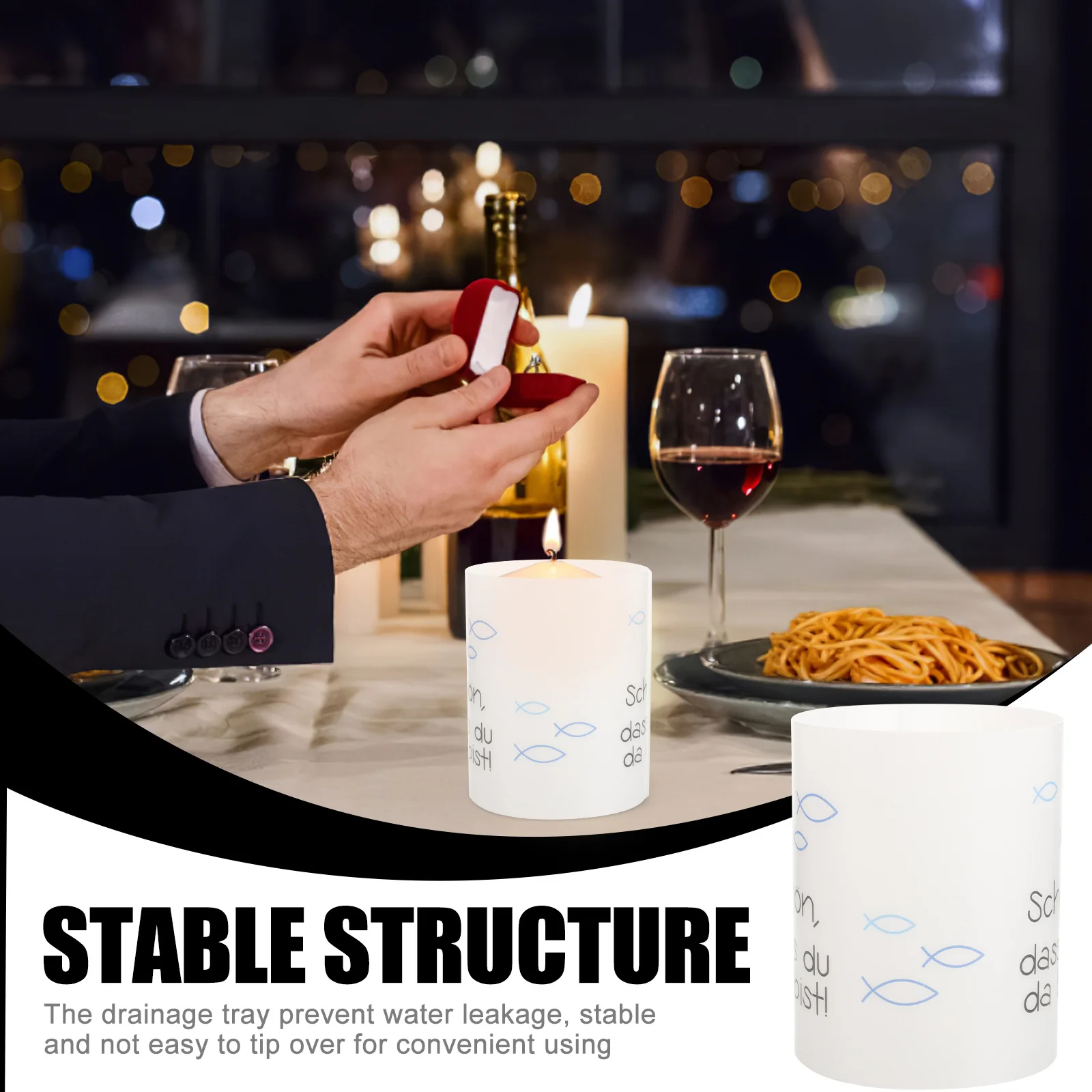 8 قطعة ظلال بلاستيكية مفتوحة نهاية اسطوانة يغطي لحاملي ديكور المنزل حفلة جو غطاء اسطوانة بلاستيكية