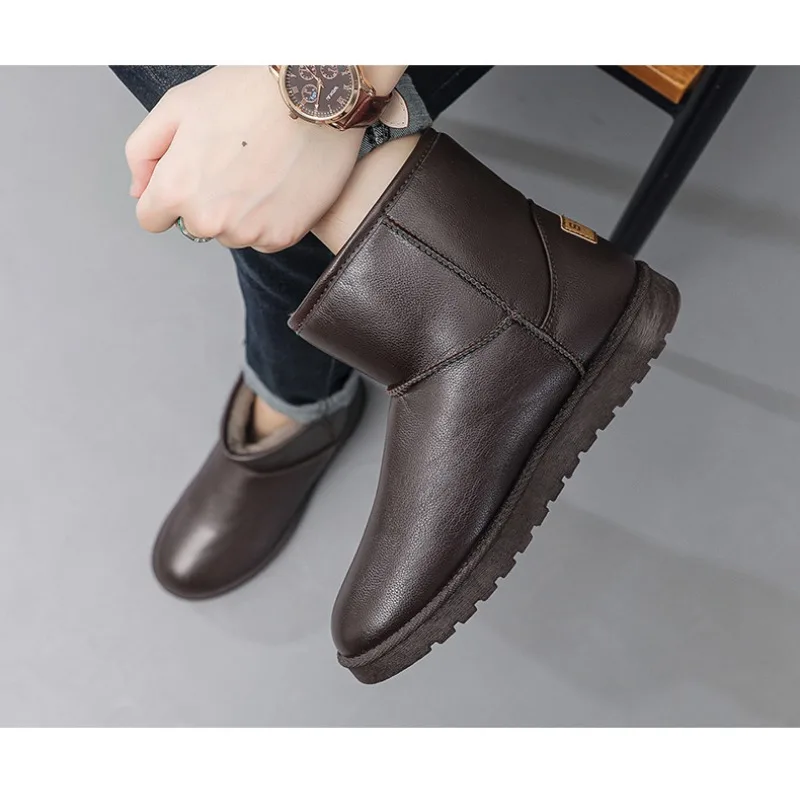 Bottes de neige chaudes et confortables pour hommes et femmes, chaussures de randonnée en velours non ald, résistantes à l'usure, extérieur, hiver, nouveau