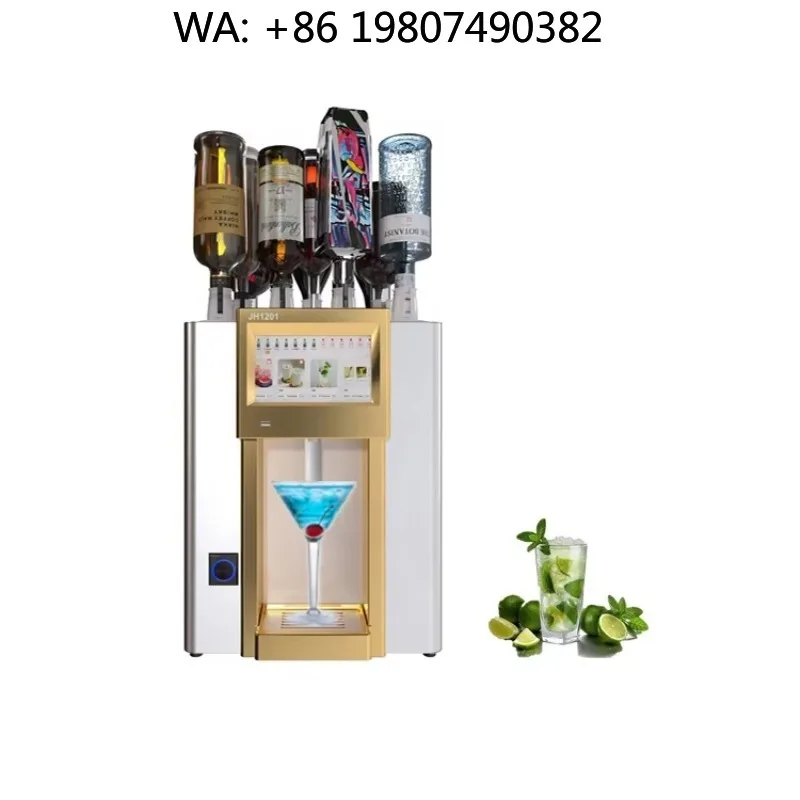 Dry Ice Smoke Effect Cocktail Mixing  Stainless Steel Touch Screen Smart Bartending Device Commercial Bar Atmosphere Drink Equip
