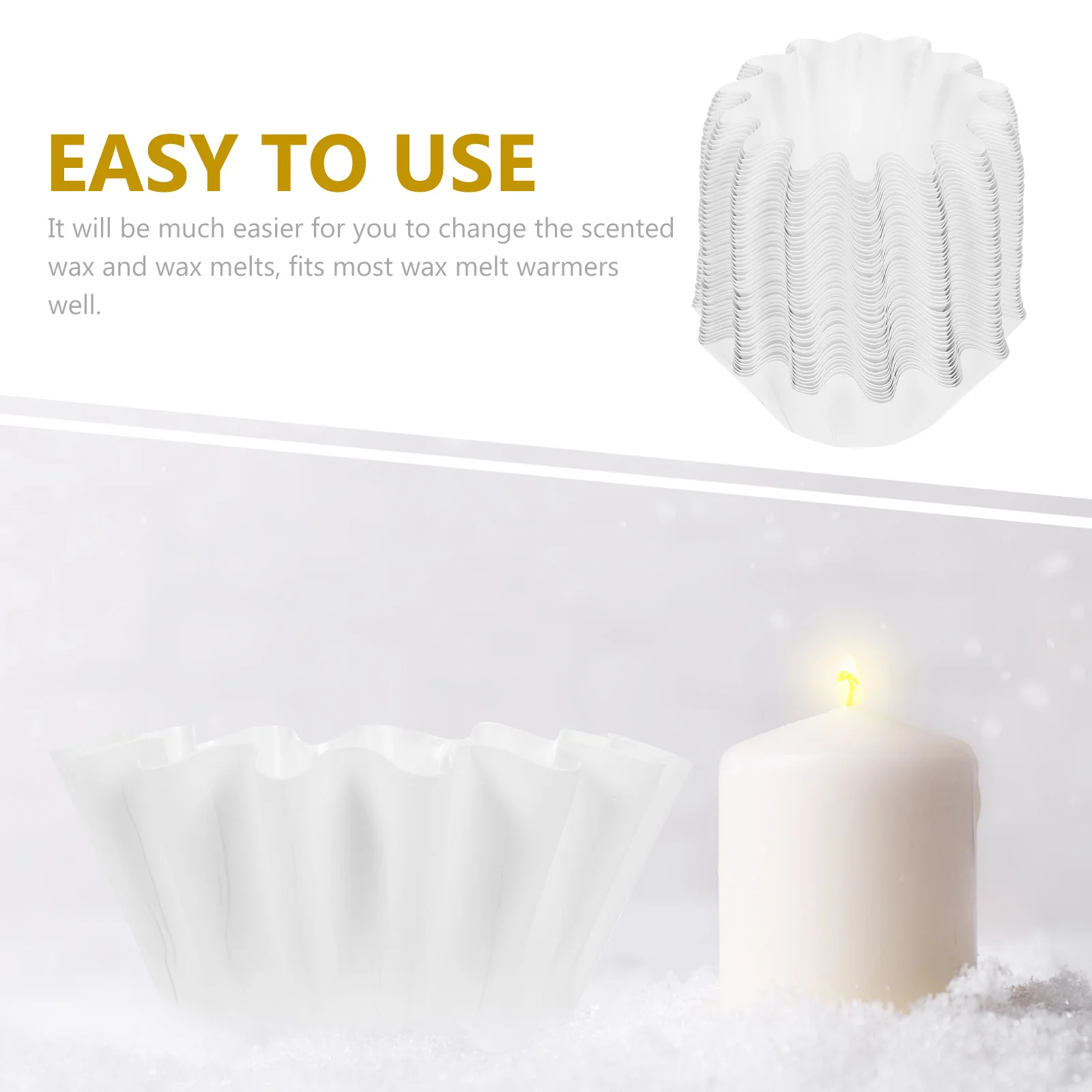 Ensemble de 50 doublures de cire fondue, étanches, résistantes aux hautes températures, doublures de plateaux chauffants pour chauffe-cire électriques