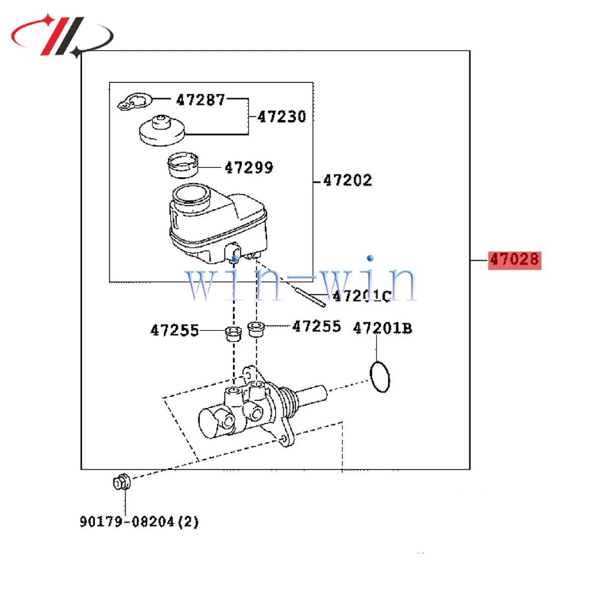 Brake Master Cylinder, Accessory For TOYOTA RAV4 2005-2013 LEXUS NX 47201-42382 47201-42381 47201-42380