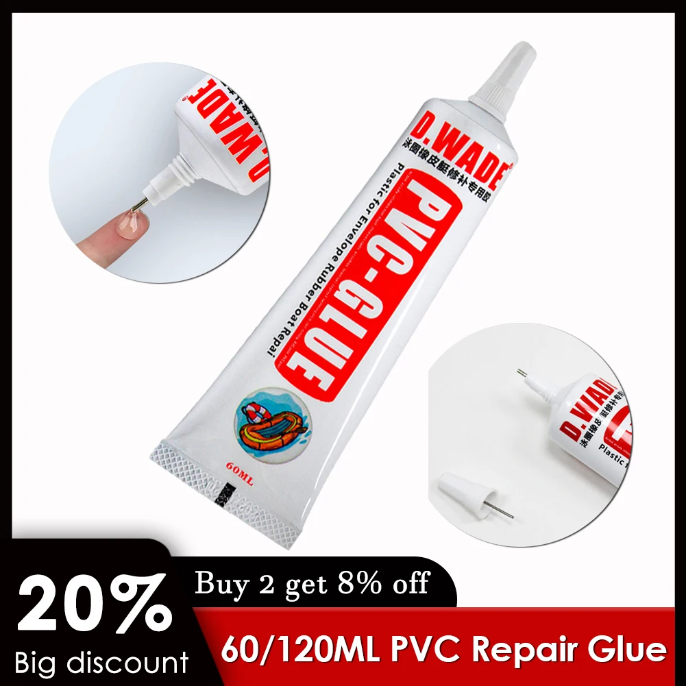 

60/120ML PVC Adhesive Inflatable Boat Repair Glue SUPs Repair Glue Tubes Inflatable Boat Paddle Board Kayak Tube Repair Glue