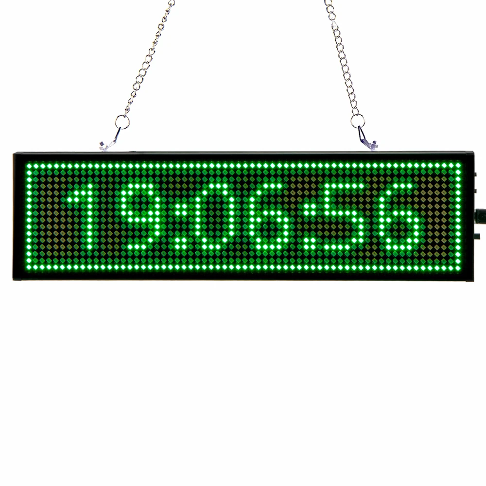 P5mm SMD LED Signs Green Easy-Install Mobile Phone Wifi Programmable Scrolling  Advertising Moving LED Message Display Board