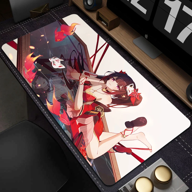 Large Computer Gaming Mouse Pad Honkai: Star Rail Cheron Mousepad Laptop Desk Mat Sparkle Mouse Mat HD Print Keyboard Pad Carpet