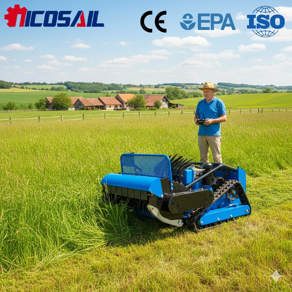

Mini Lawn Mower 800mm Custom CE Certified Remote Control Grass Cutter for Farm Garden and Field Jobs