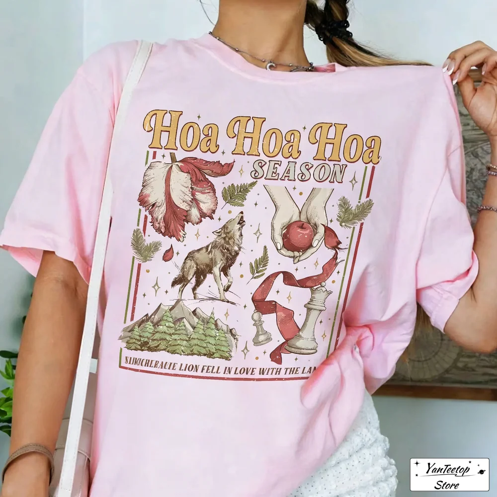 Camiseta de algodón para mujer, camiseta inspirada en Crepúsculo, camiseta de vampiros de temporada Hoa Hoa, regalo para amantes de los libros, Tops cortos de moda
