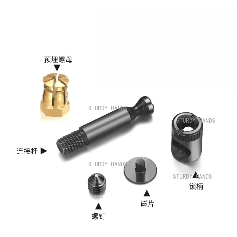 20 sets of metal four in one connectors screws furniture wardrobes cabinets three in one assembly fasteners