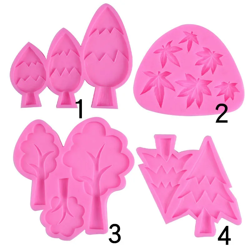 Tree Cake Decoration Chocolate Insert Baking Lollipop Plant Mould 17-508