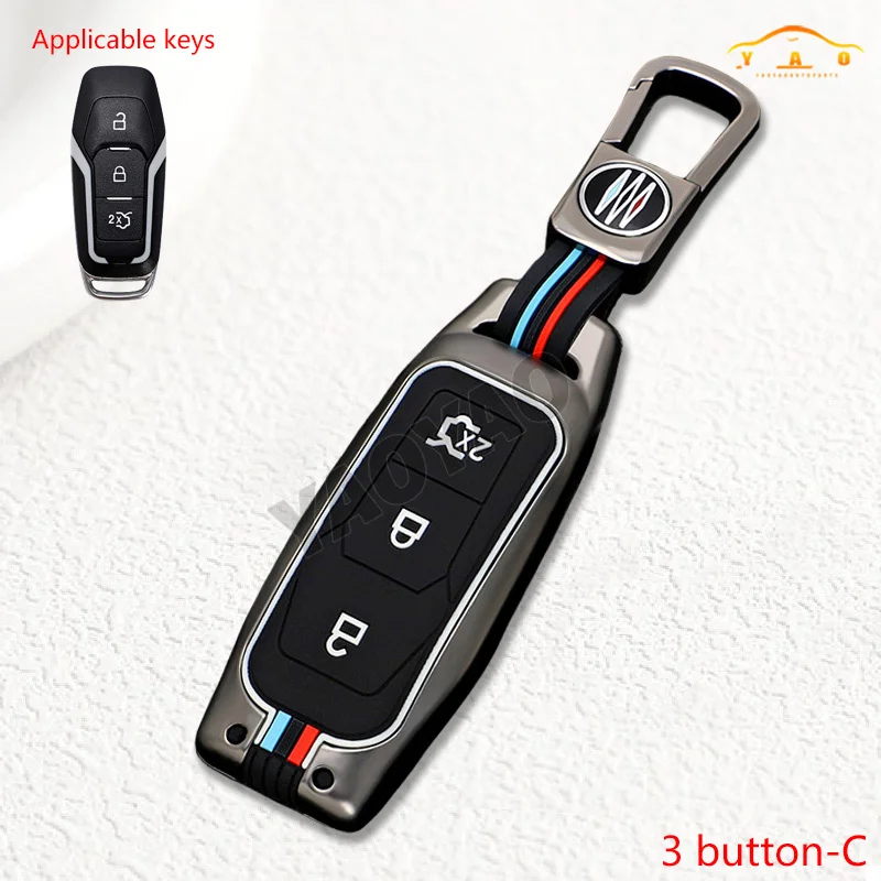 

Zinc Alloy Style Fashion Car Key Case Cover Shell Fob For Ford Figo 2017 Mondeo 5 Ecosport Fiesta Mk8 Everest Ranger Fusion Kuga