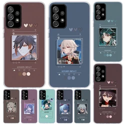 Genshin Impact Cartoon Phone Case For Samsung Galaxy A15 A14 A54 A13 A53 A12 A52S A55 A22 A23 A24 A32 A33 A34 A25 A35 A03S A04S